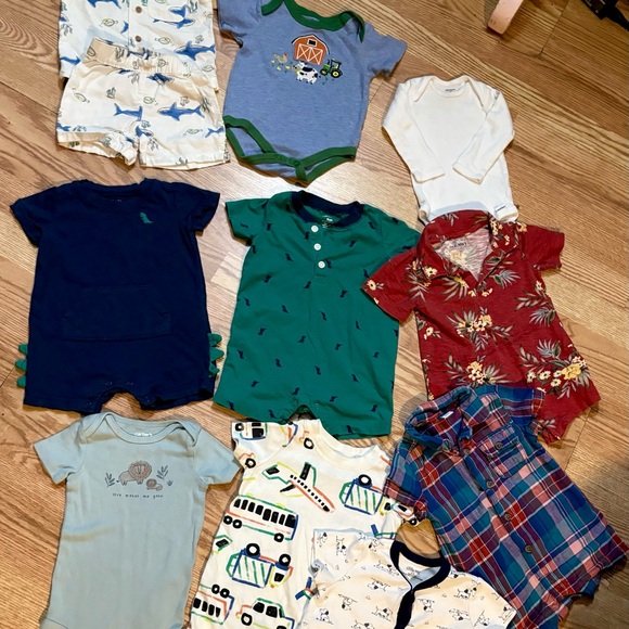Assorted Baby Boy Outfits Size 9 Momths 13 Piecea Carters Little Me - Picture 1 of 16